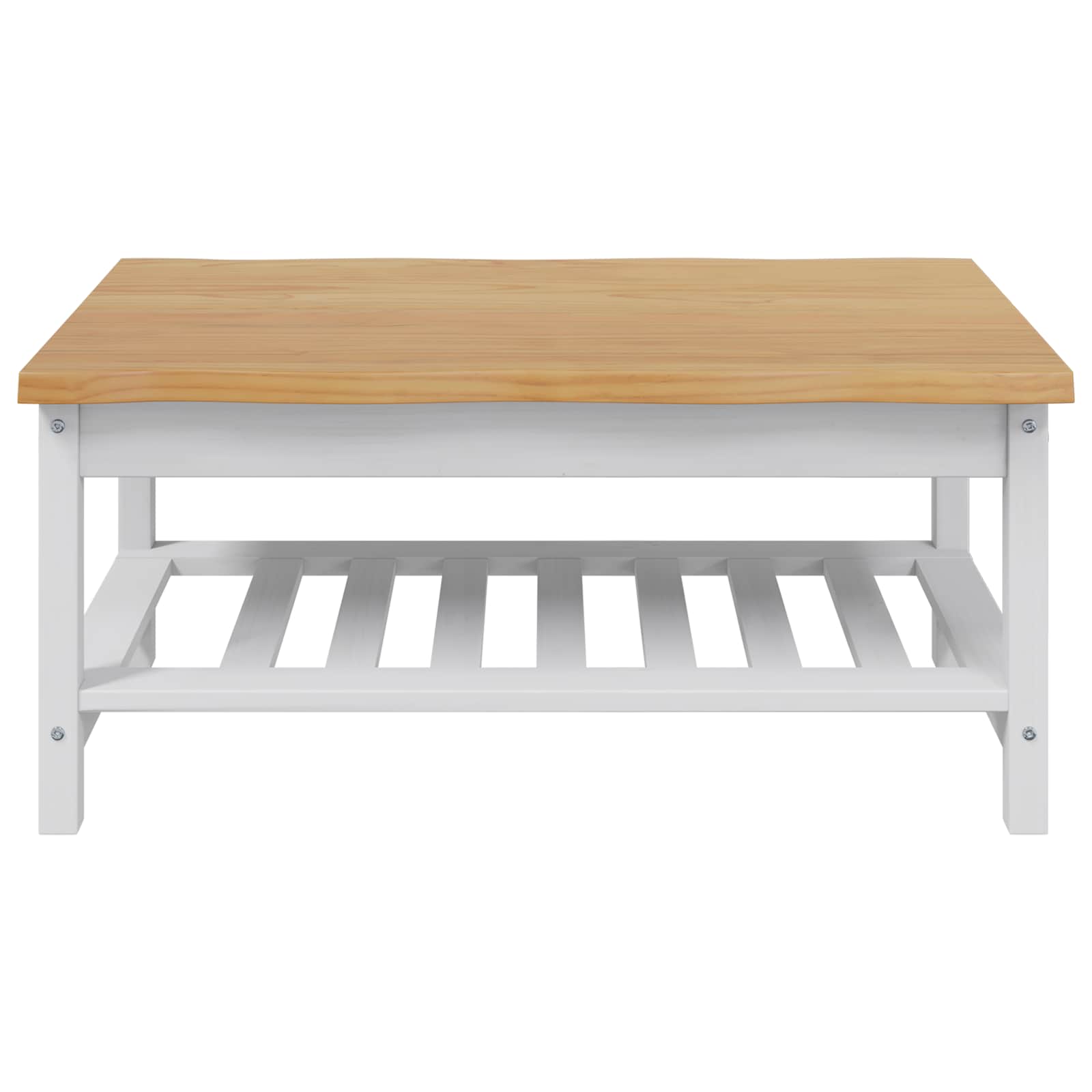 VidaXL Stolik kawowy EKAI Biały 100 x 60 x 45,5 cm Lite drewno sosnowe
