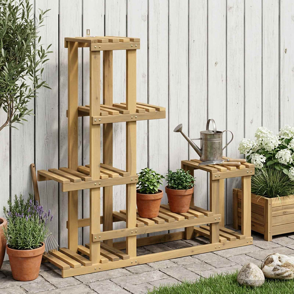 vidaXL Stojak na rośliny Biały 93,5 x 25 x 91,5 cm Lite Drewno Akacji