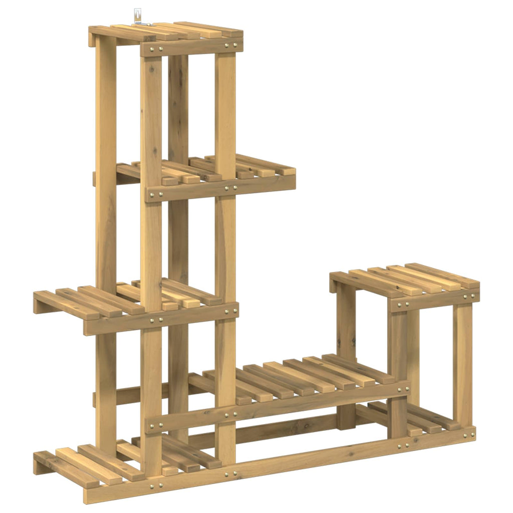 vidaXL Stojak na rośliny Biały 93,5 x 25 x 91,5 cm Lite Drewno Akacji