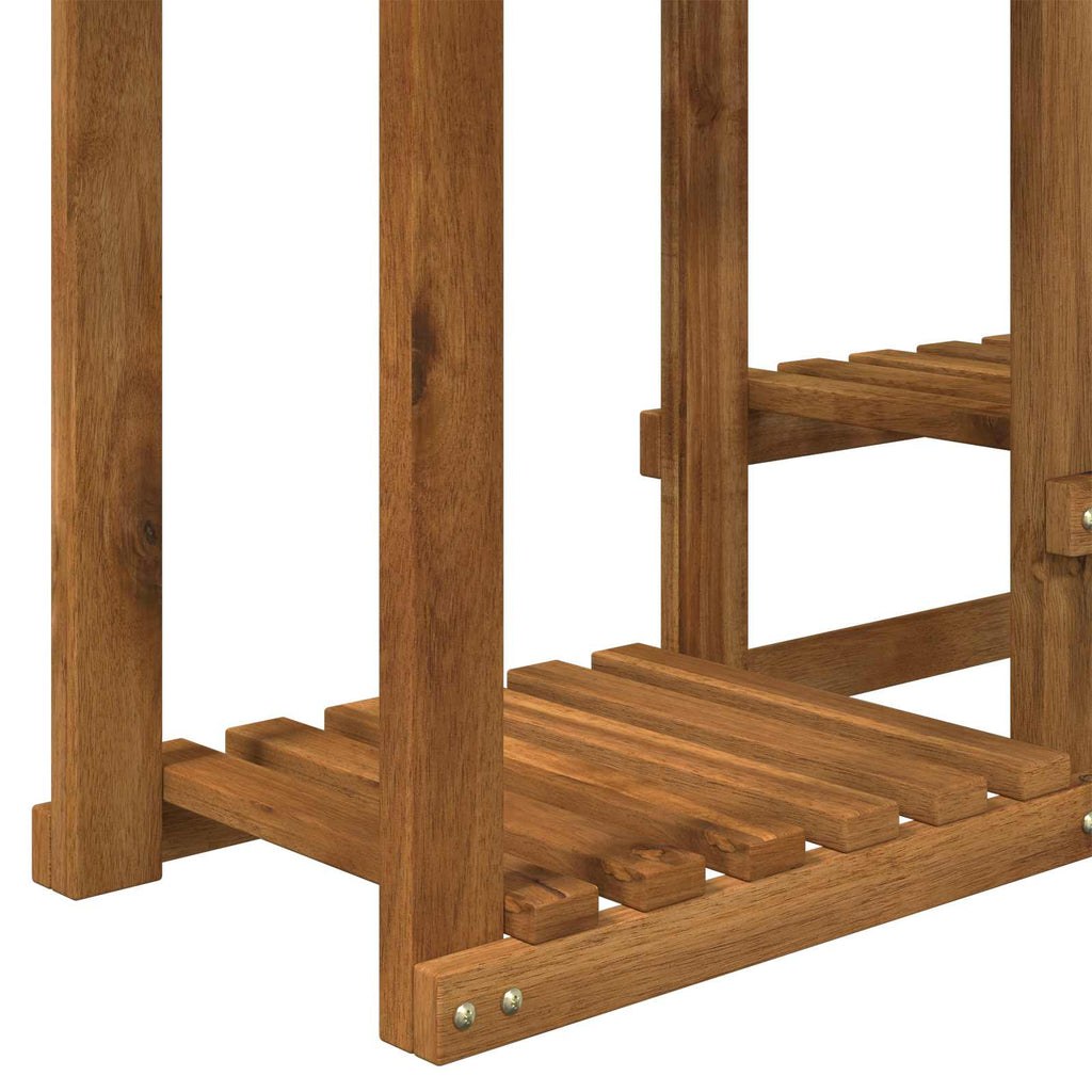 vidaXL Stojak na rośliny naturalny 90 x 25 x 73 cm Lite Drewno Akacji