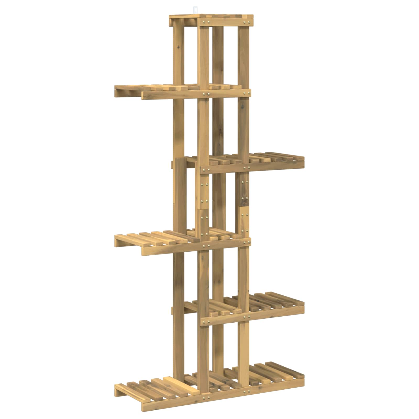 vidaXL Stojak na rośliny Biały 68 x 23,5 x 140 cm Lite Drewno Akacji