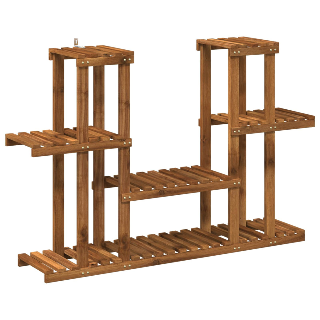 vidaXL Stojak na rośliny naturalny 123 x 25 x 78,5 cm