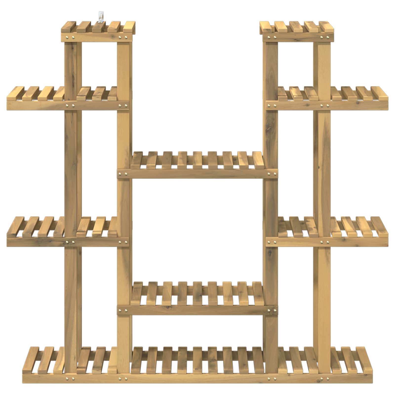 vidaXL Stojak na rośliny Biały 123 x 25 x 114,5 cm Lite Drewno Akacji