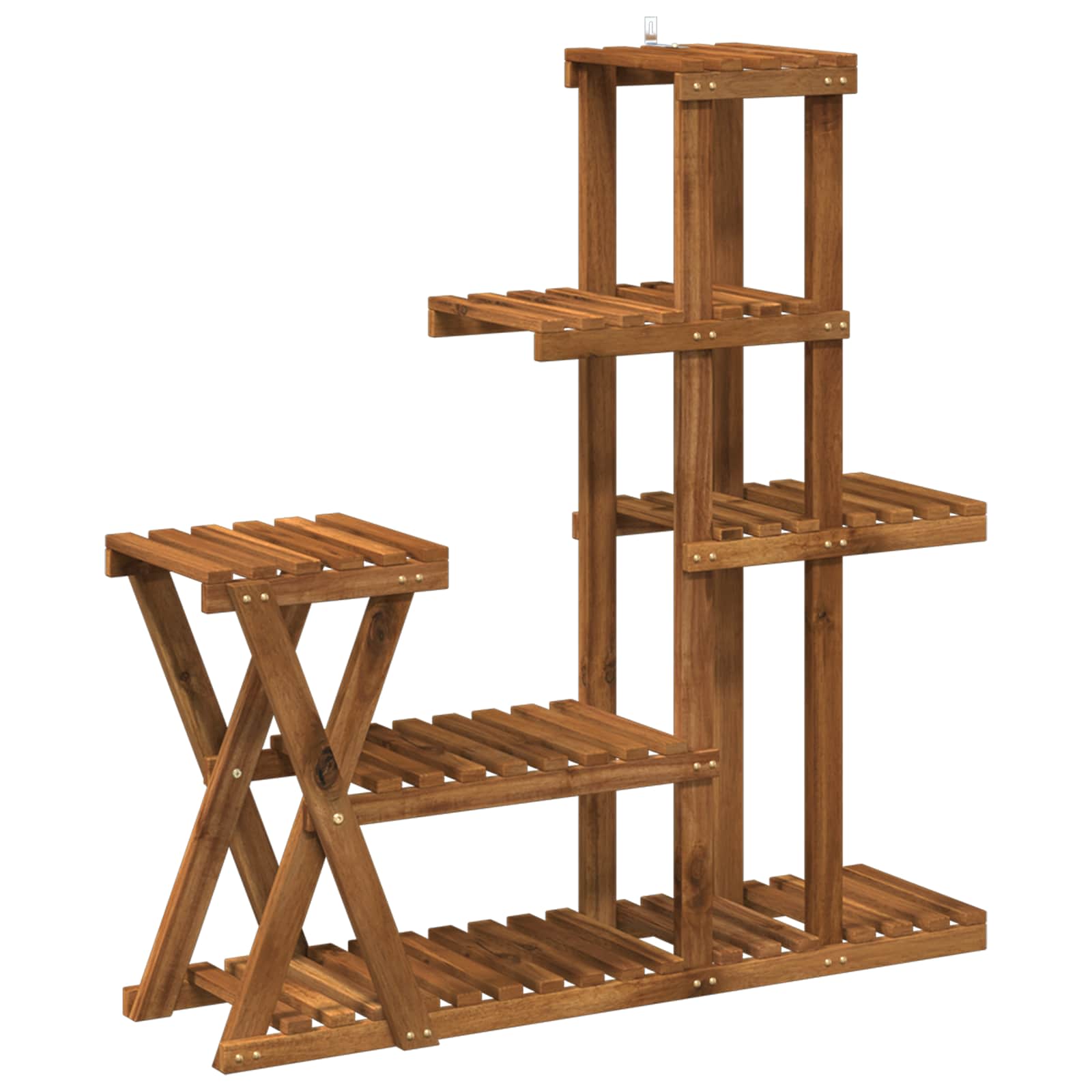 vidaXL Stojak na rośliny naturalny 95 x 25 x 101,5 cm