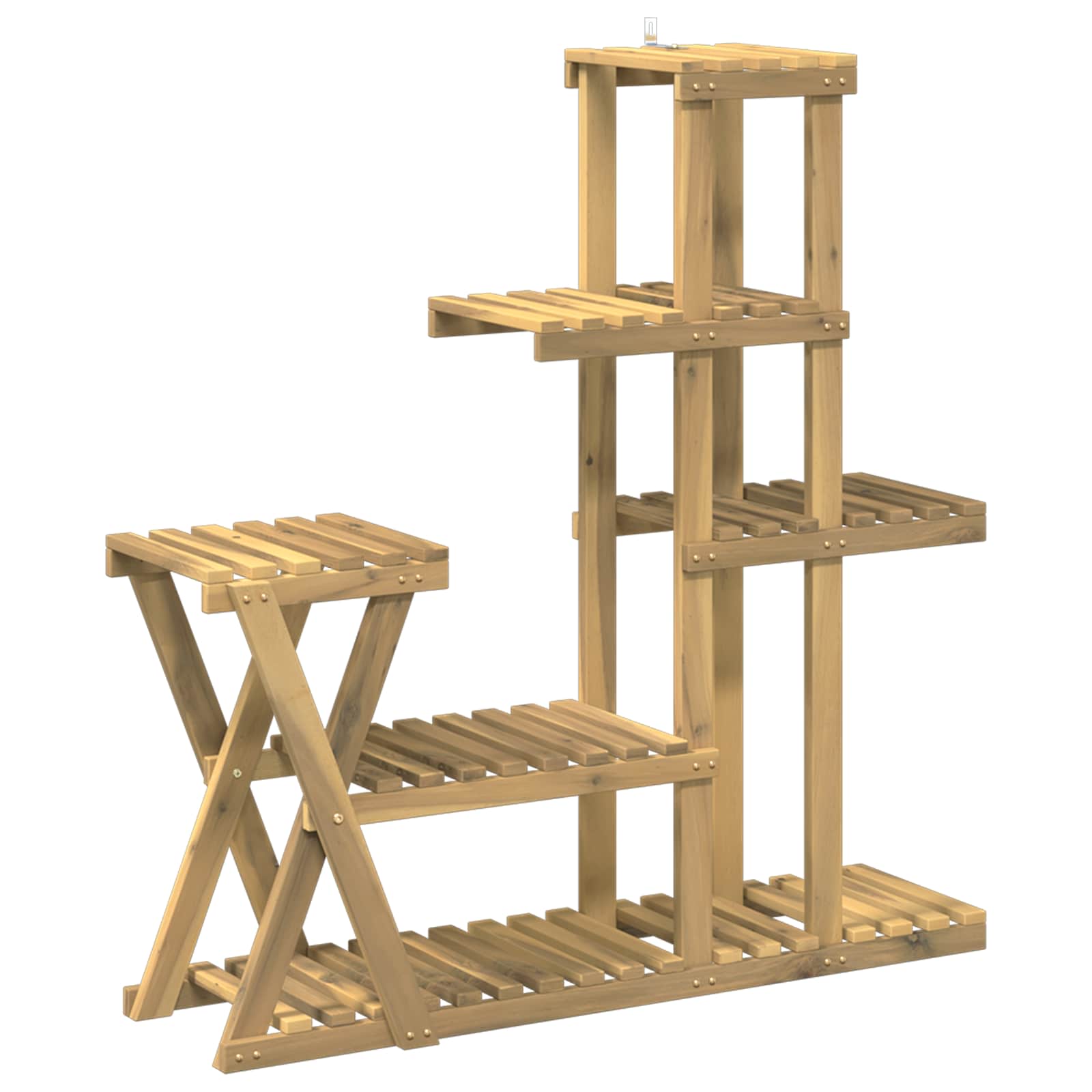 vidaXL Stojak na rośliny Biały 95 x 25 x 101,5 cm Lite Drewno Akacji
