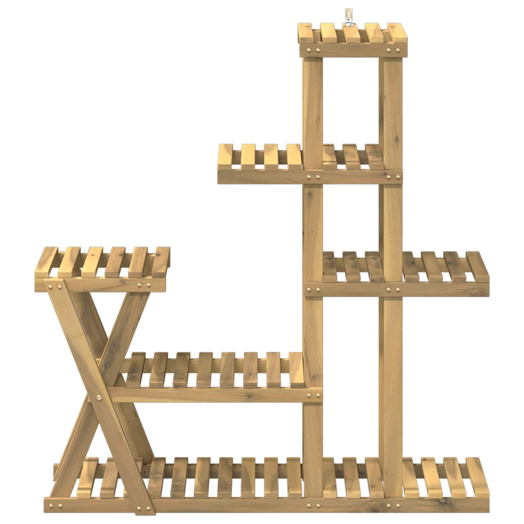 vidaXL Stojak na rośliny Biały 95 x 25 x 101,5 cm Lite Drewno Akacji