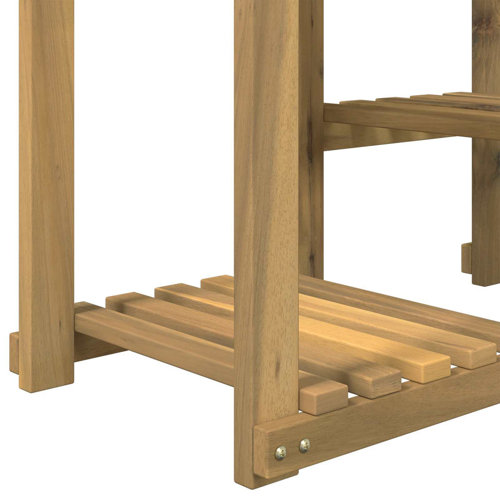 vidaXL Stojak na rośliny Biały 85 x 30 x 114,5 cm Lite Drewno Akacji