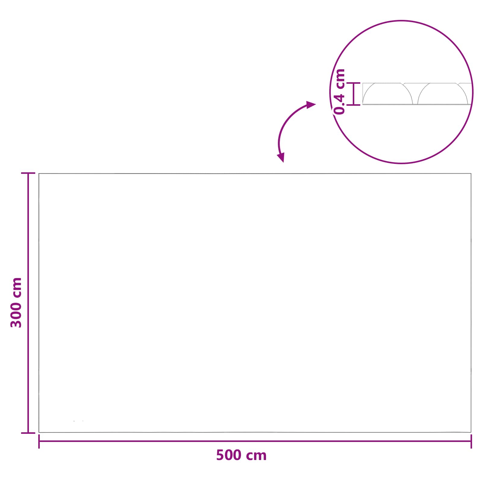 vidaXL Ochrona Basenowa Słoneczna Wysoka Jakość 500 x 300 cm 200 μm