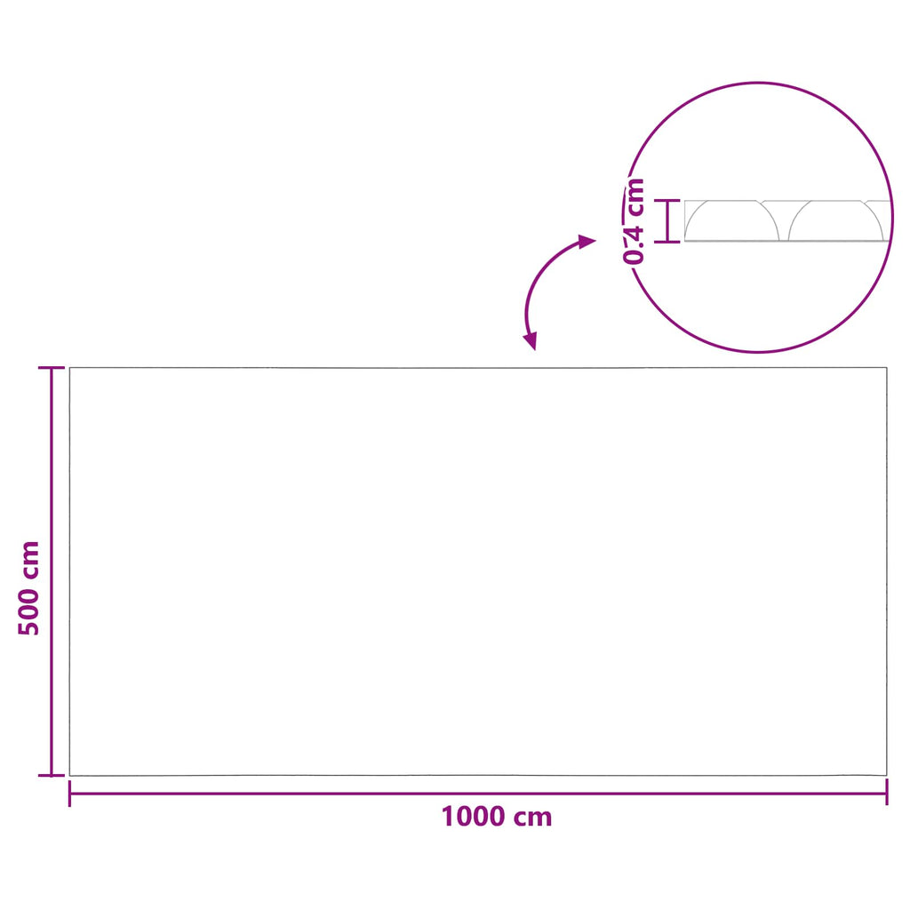 vidaXL Ochrona Basenowa Słoneczna Wysoka Jakość 1000 x 500 cm 200 μm