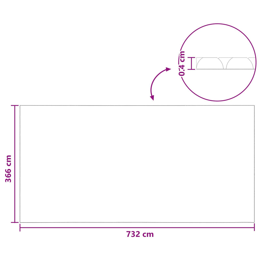 vidaXL Solarny pokrowiec na basen ekstra mocny 732 x 366 cm 400 μm PE