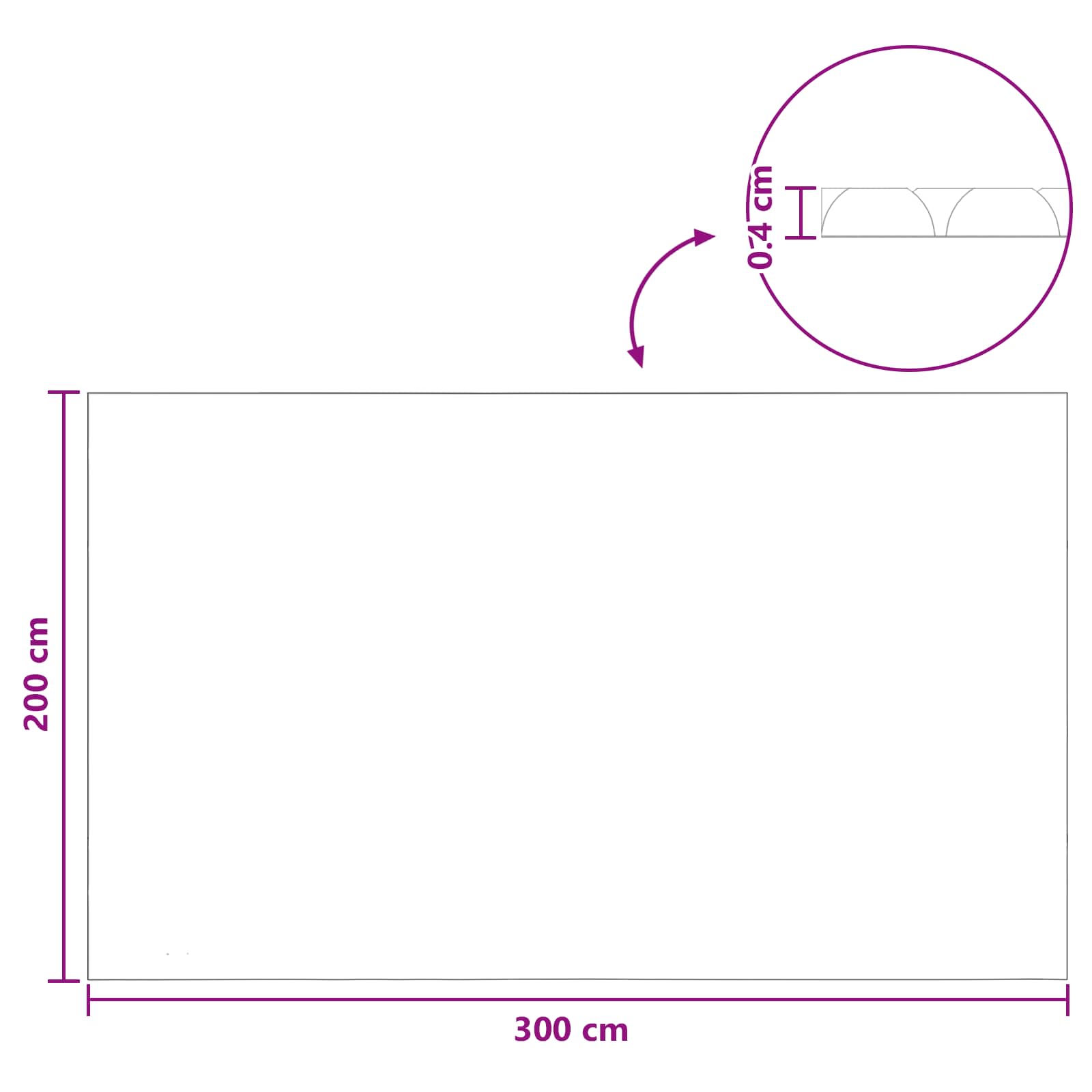 vidaXL Solarny pokrowiec na basen ekstra mocny 300 x 200 cm, 400 μm