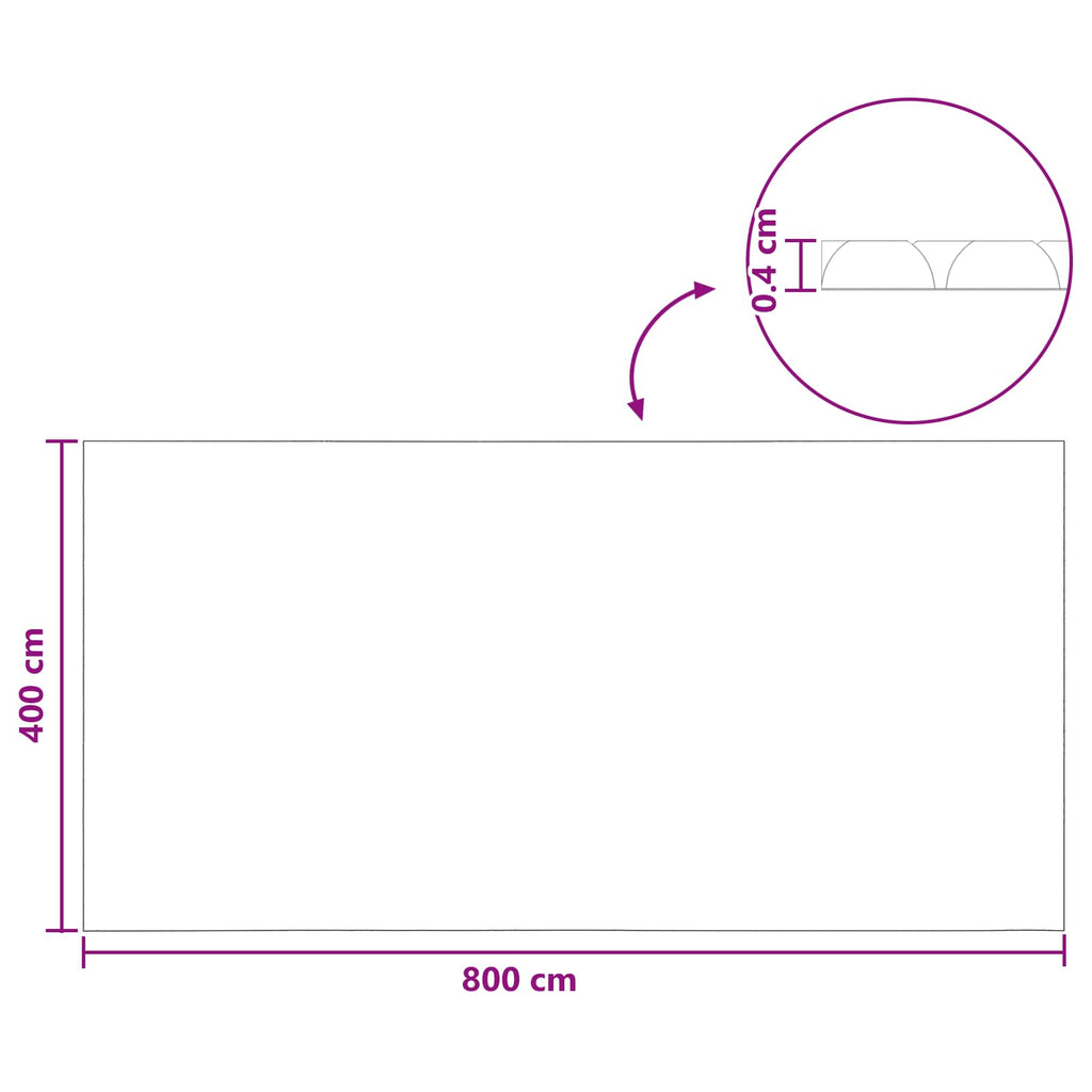 vidaXL Ochrona Basenowa Słoneczna Wysoka Jakość 800 x 400 cm 200 μm