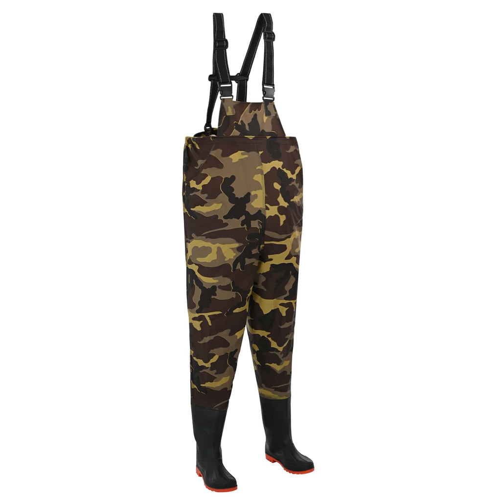 vidaXL Waders z butami Poliester powlekany PVC Rozmiar 38 Moro
