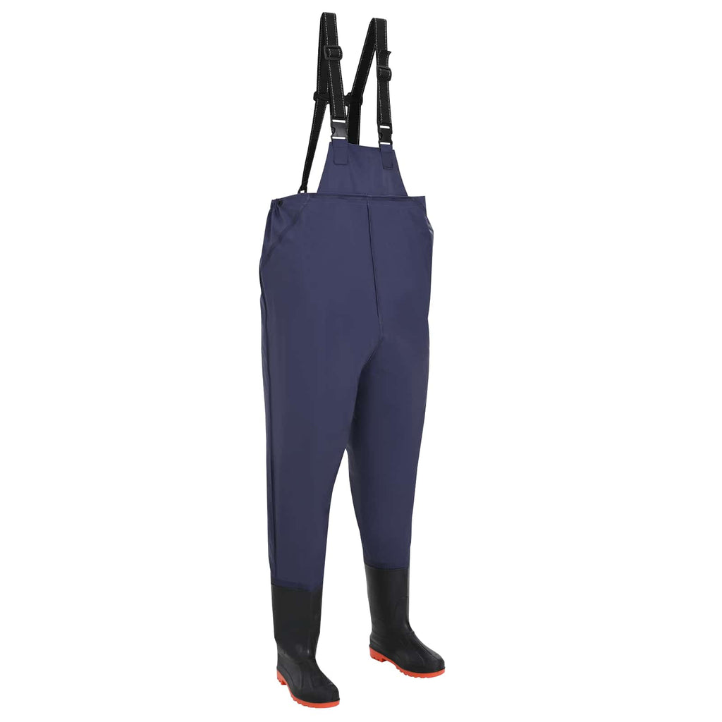 vidaXL Waders z butami Poliester powlekany PVC Rozmiar 41 niebieski