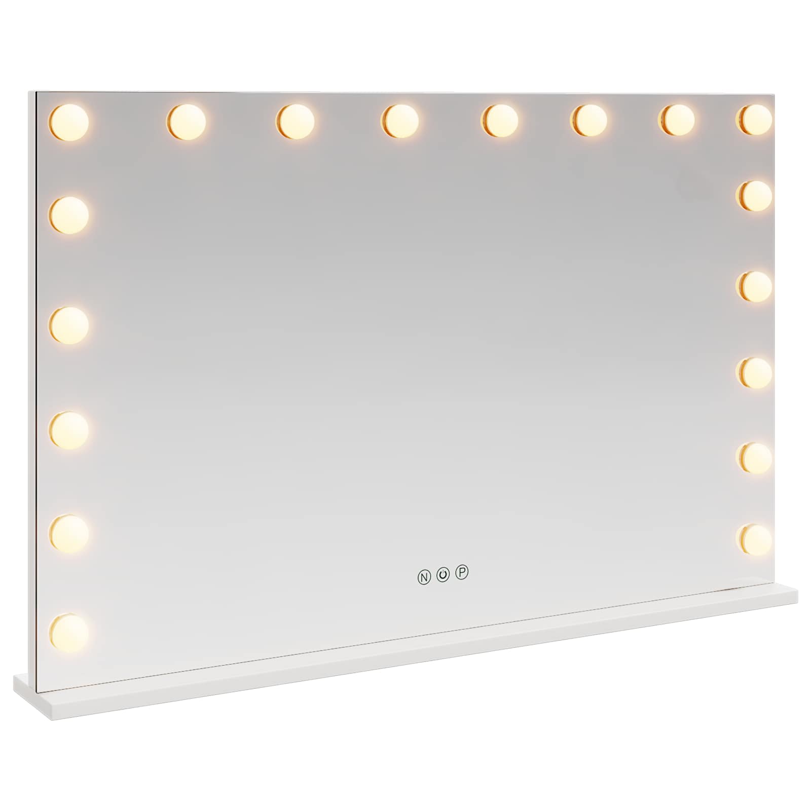 vidaXL Lustro LED do toaletki Biały 80 x 10 x 52,5 cm Szkło i stal