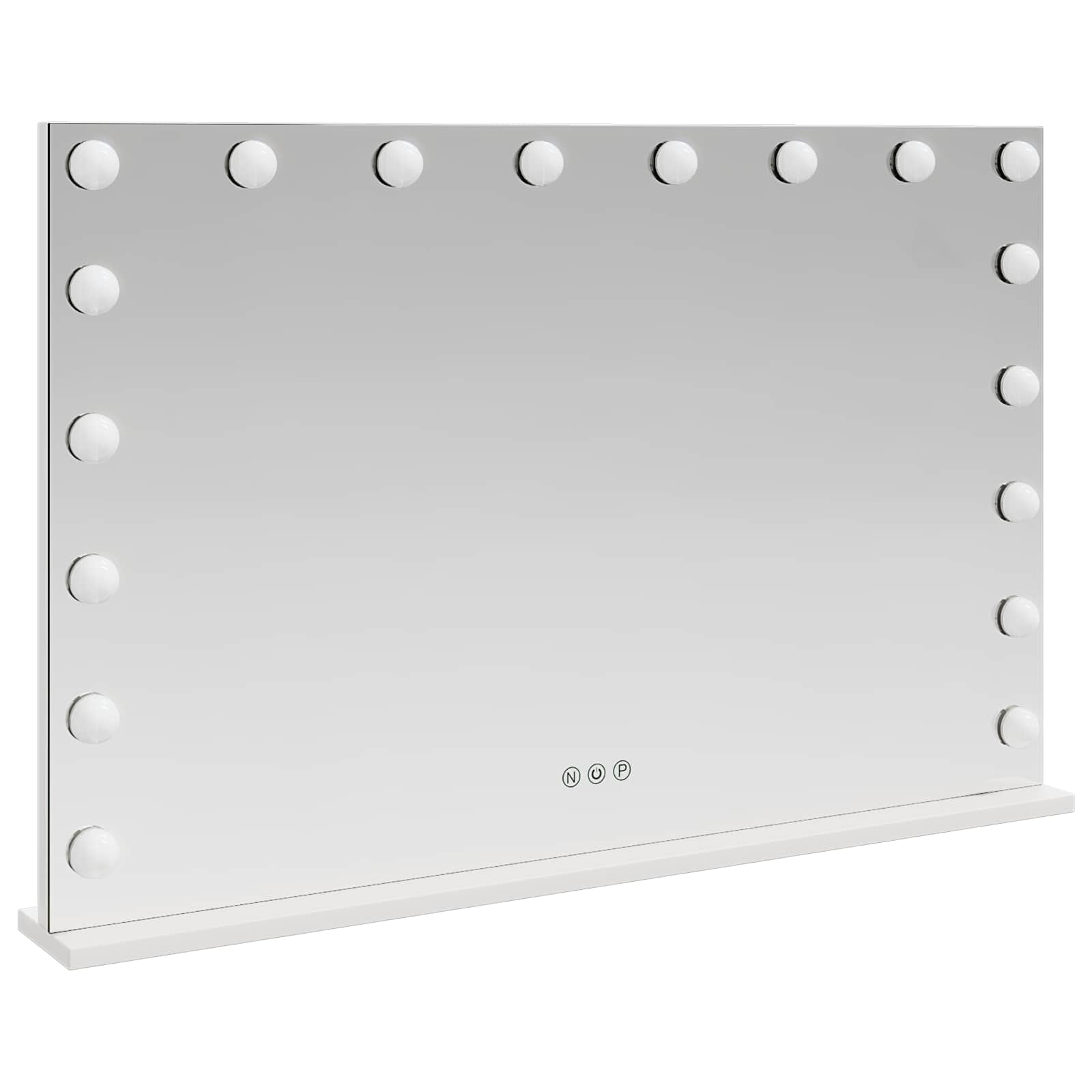 vidaXL Lustro LED do toaletki Biały 80 x 10 x 52,5 cm Szkło i stal