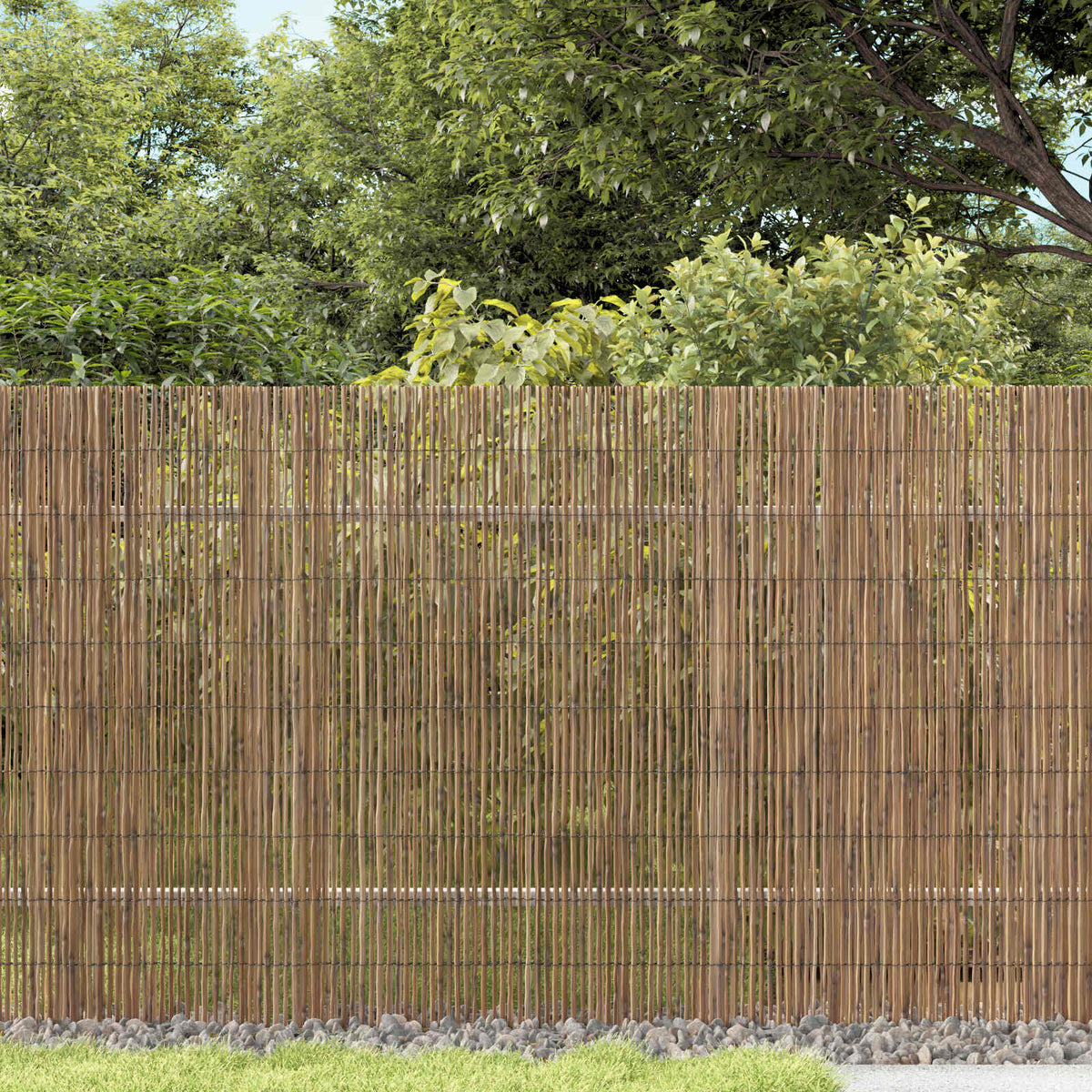 vidaXL Ogrodzenie Ogrodowe 400 x 90 cm Trzcina naturalny