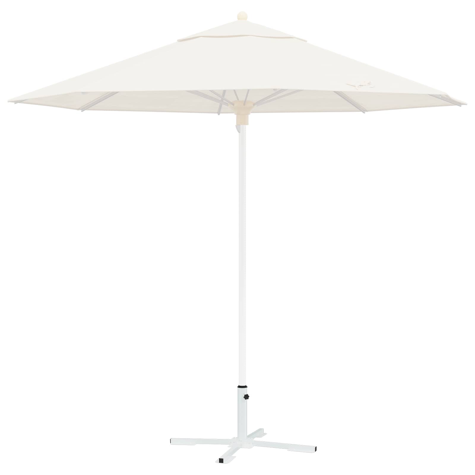 vidaXL Stojak na parasol Biały Stal