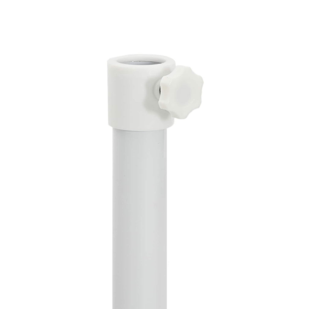 vidaXL Stojak na parasol Biały Stal for 25-32 mm Pole
