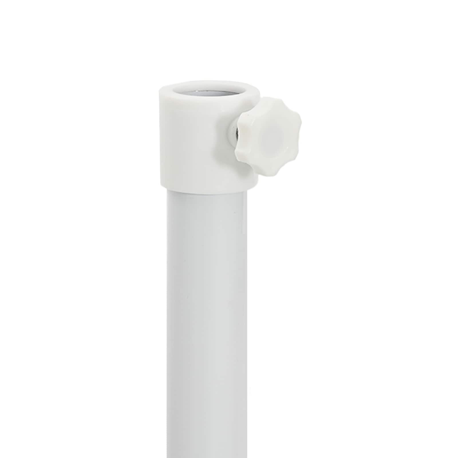 vidaXL Stojak na parasol Biały Stal for 25-32 mm Pole