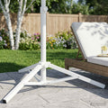 vidaXL Stojak na parasol Biały Stal for 25-32 mm Pole
