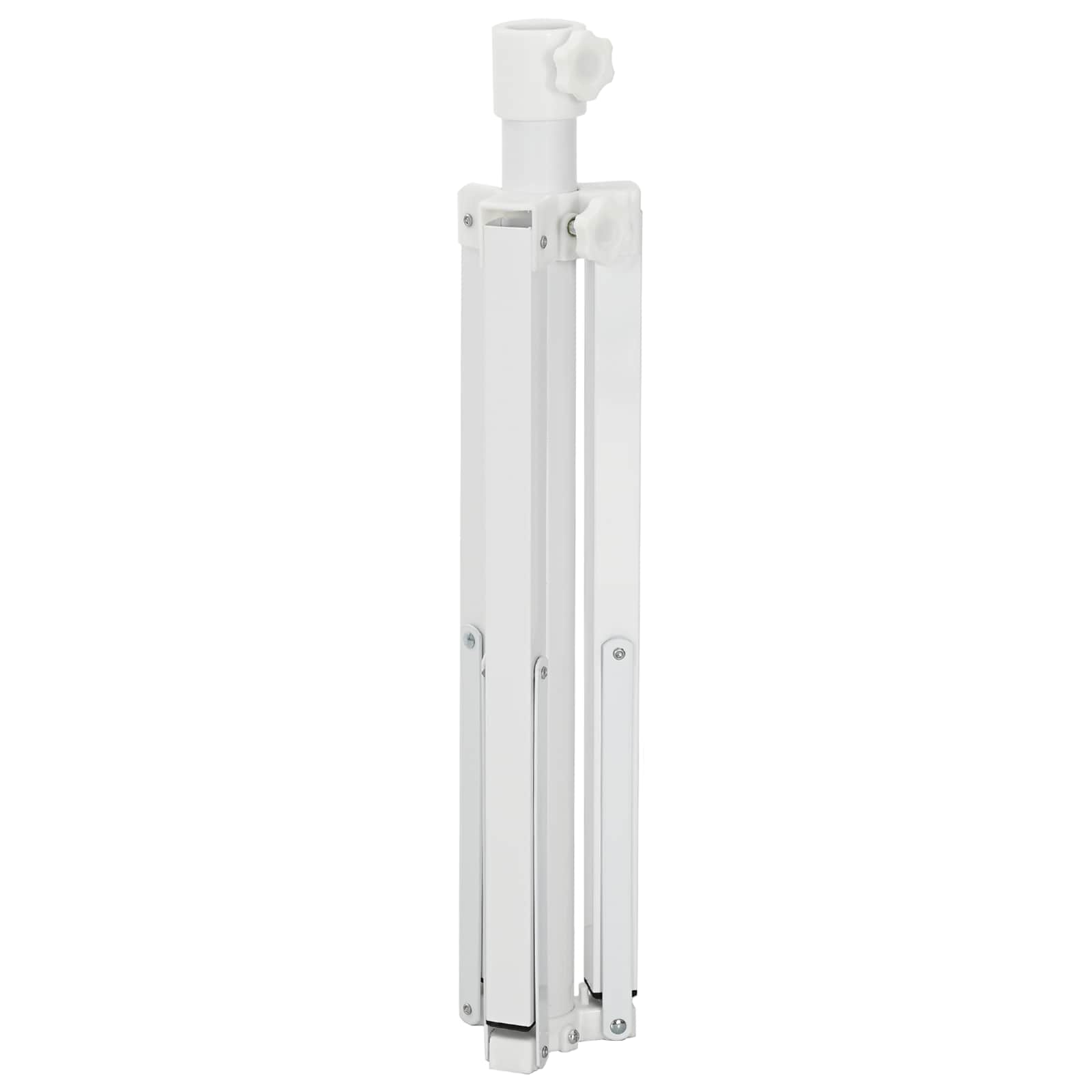 vidaXL Stojak na parasol Biały Stal for 25-32 mm Pole