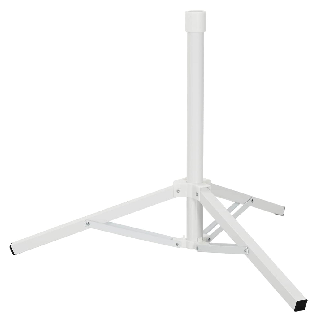 vidaXL Stojak na parasol Biały Stal for 25-32 mm Pole