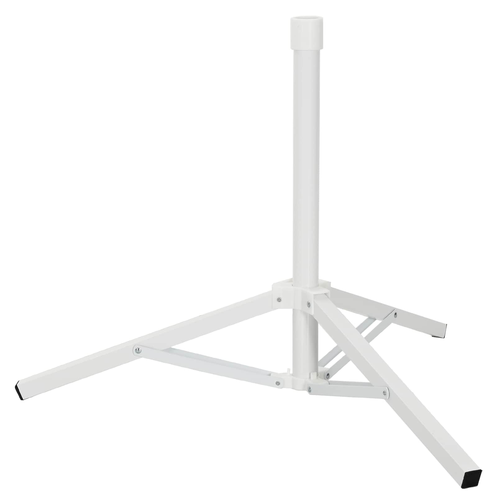 vidaXL Stojak na parasol Biały Stal for 25-32 mm Pole
