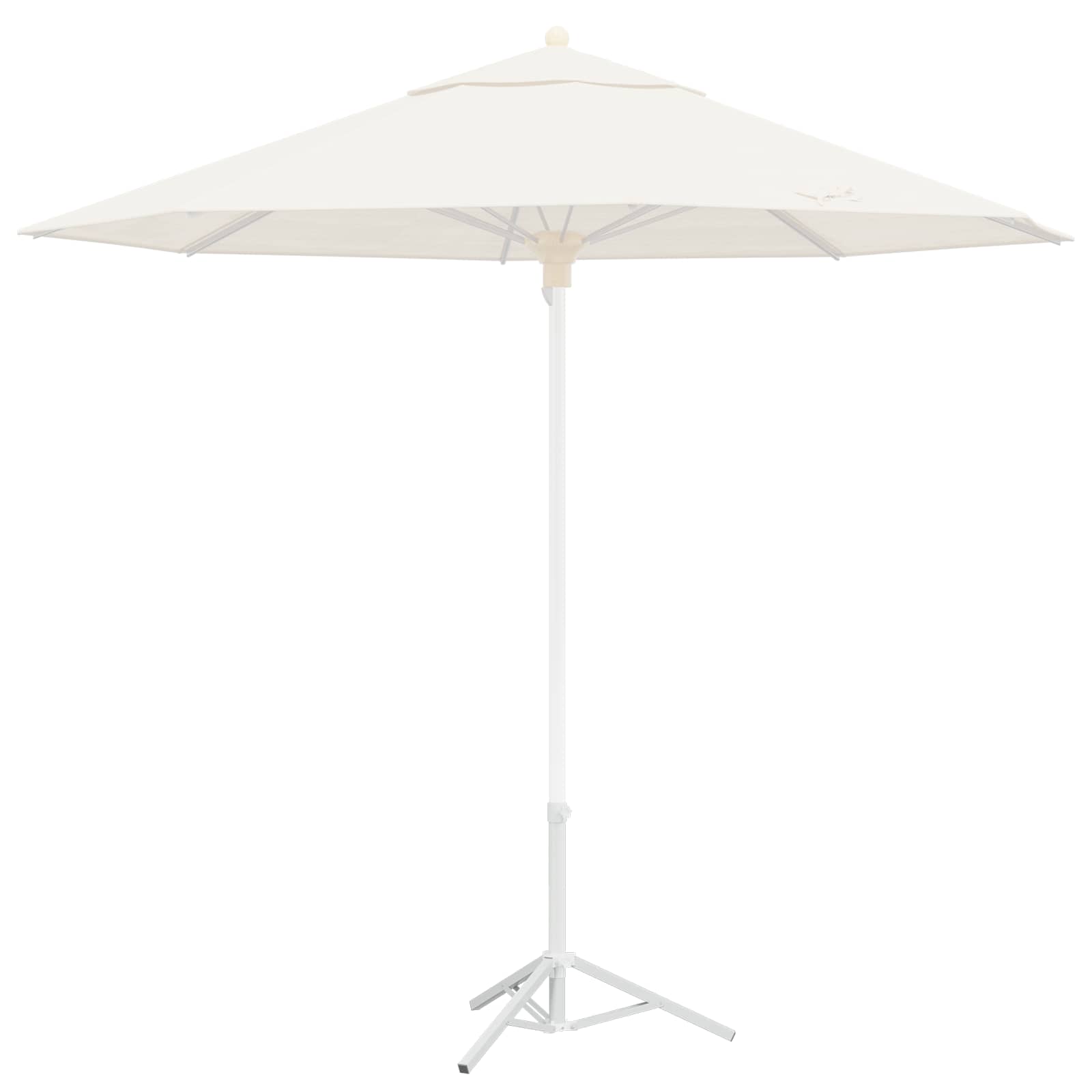 vidaXL Stojak na parasol Biały Stal for 25-32 mm Pole
