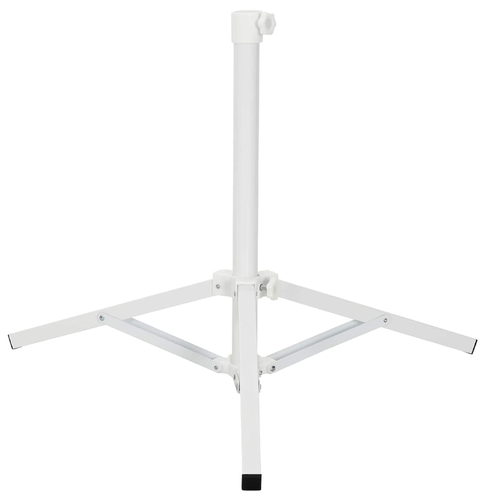 vidaXL Stojak na parasol Biały Stal for 25-32 mm Pole