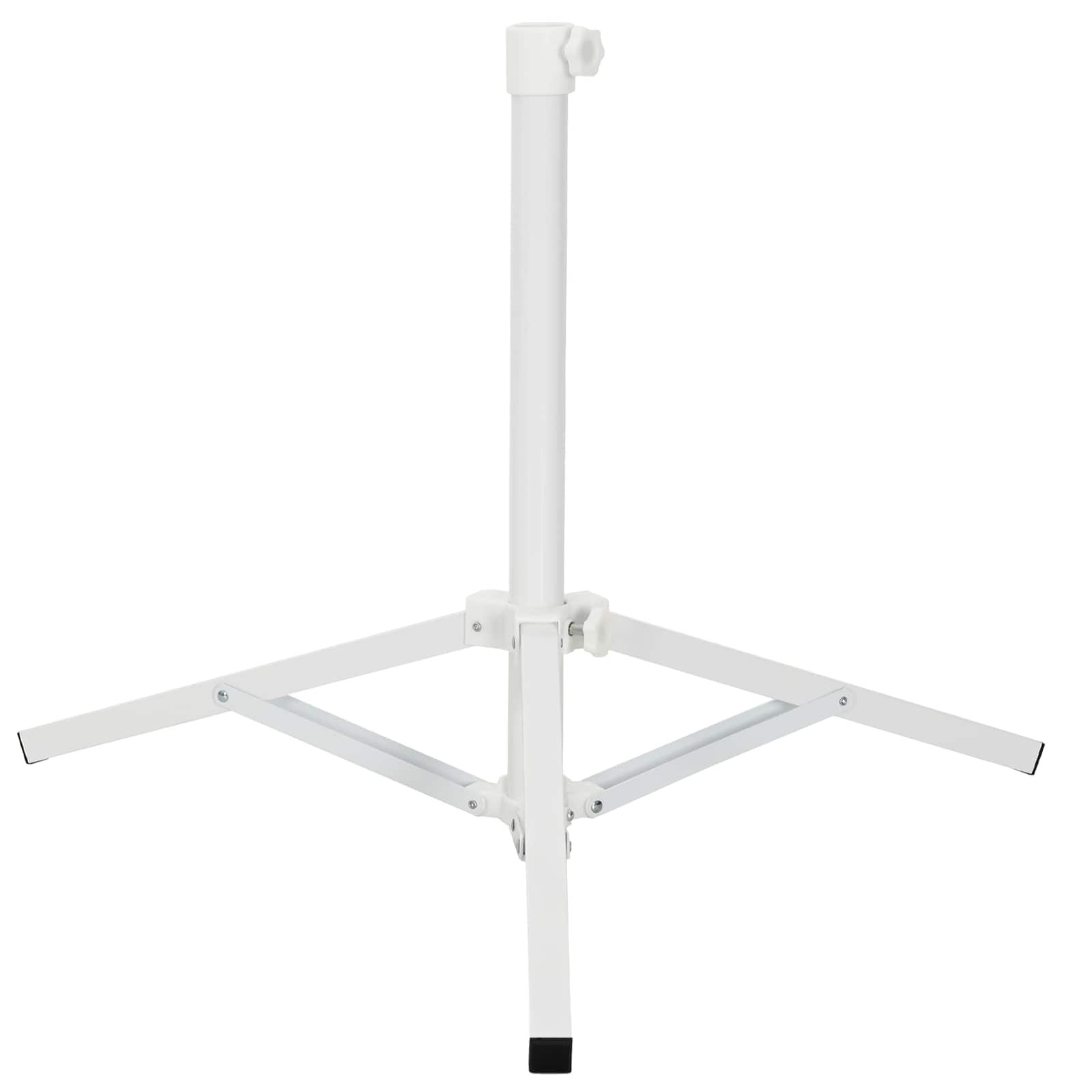 vidaXL Stojak na parasol Biały Stal for 25-32 mm Pole