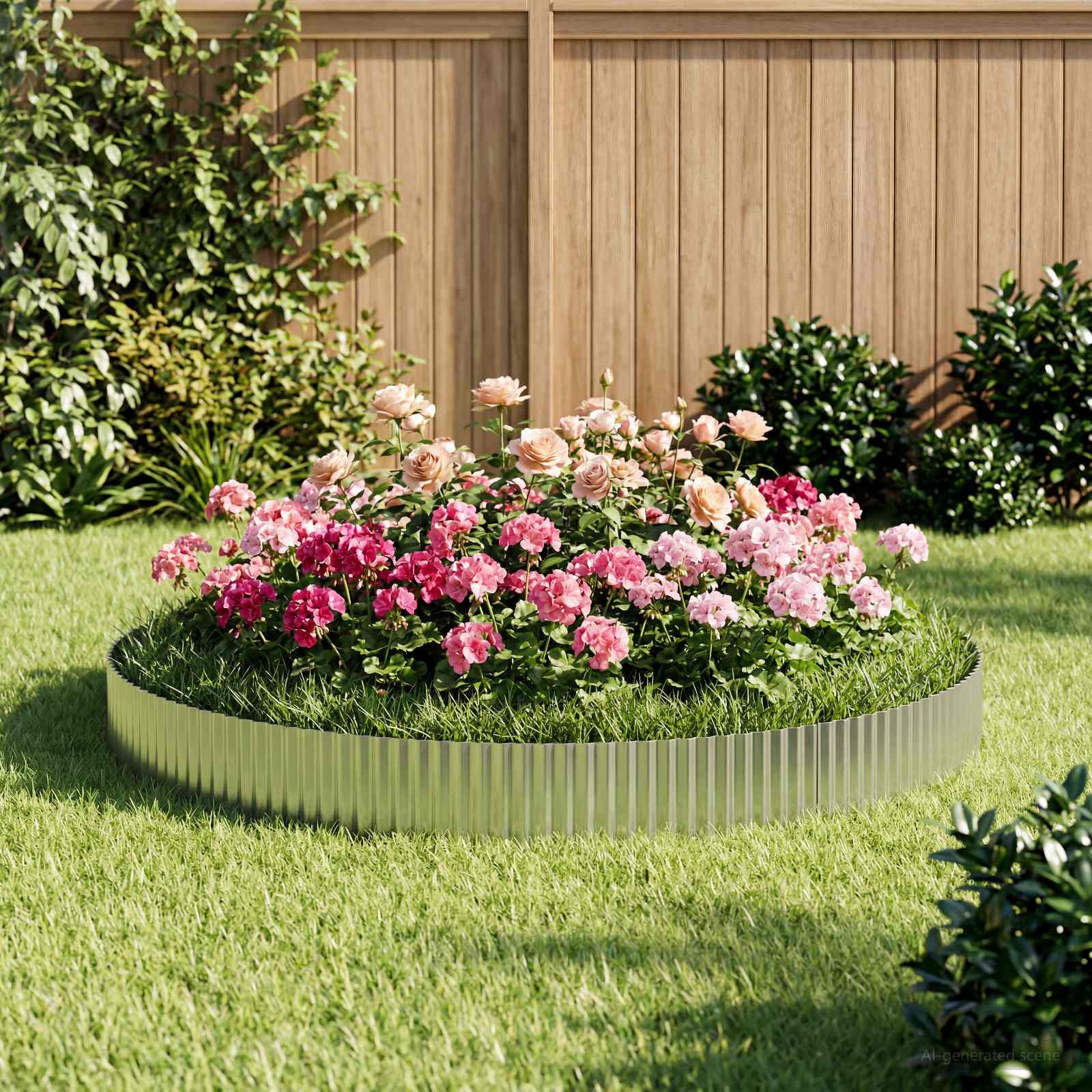 vidaxl Krawężnik do trawnika 5 m x 10 cm Stal ocynkowana srebrny