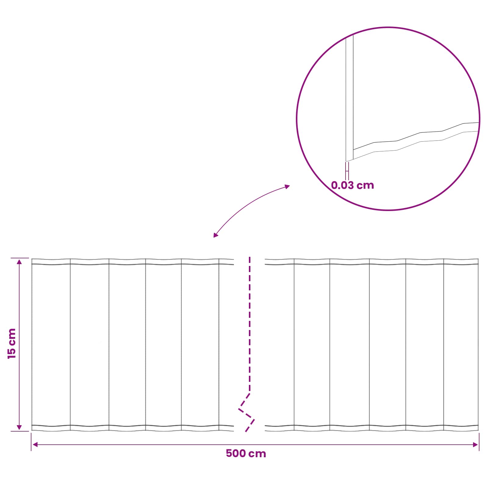 vidaxl Krawężnik do trawnika 5 m x 15 cm Stal ocynkowana srebrny