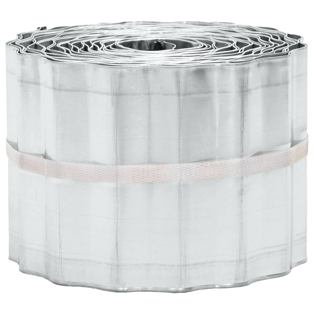 vidaxl Krawężnik do trawnika 5 m x 25 cm Stal ocynkowana srebrny