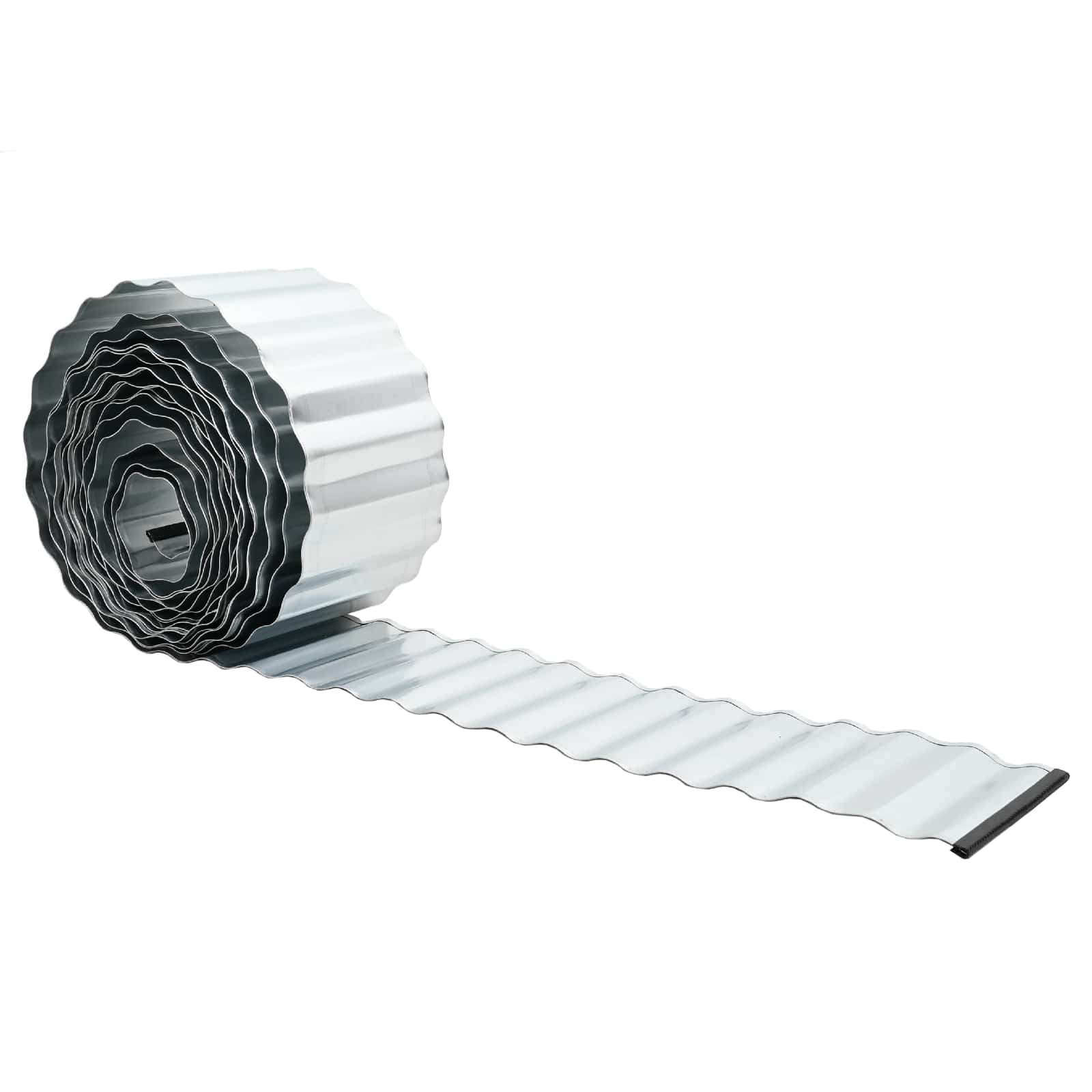 vidaxl Krawężnik do trawnika 5 m x 30 cm Stal ocynkowana srebrny