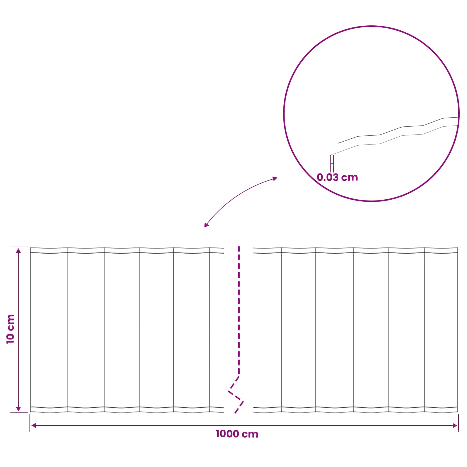 vidaxl Krawężnik do trawnika 10 m x 10 cm Stal ocynkowana srebrny