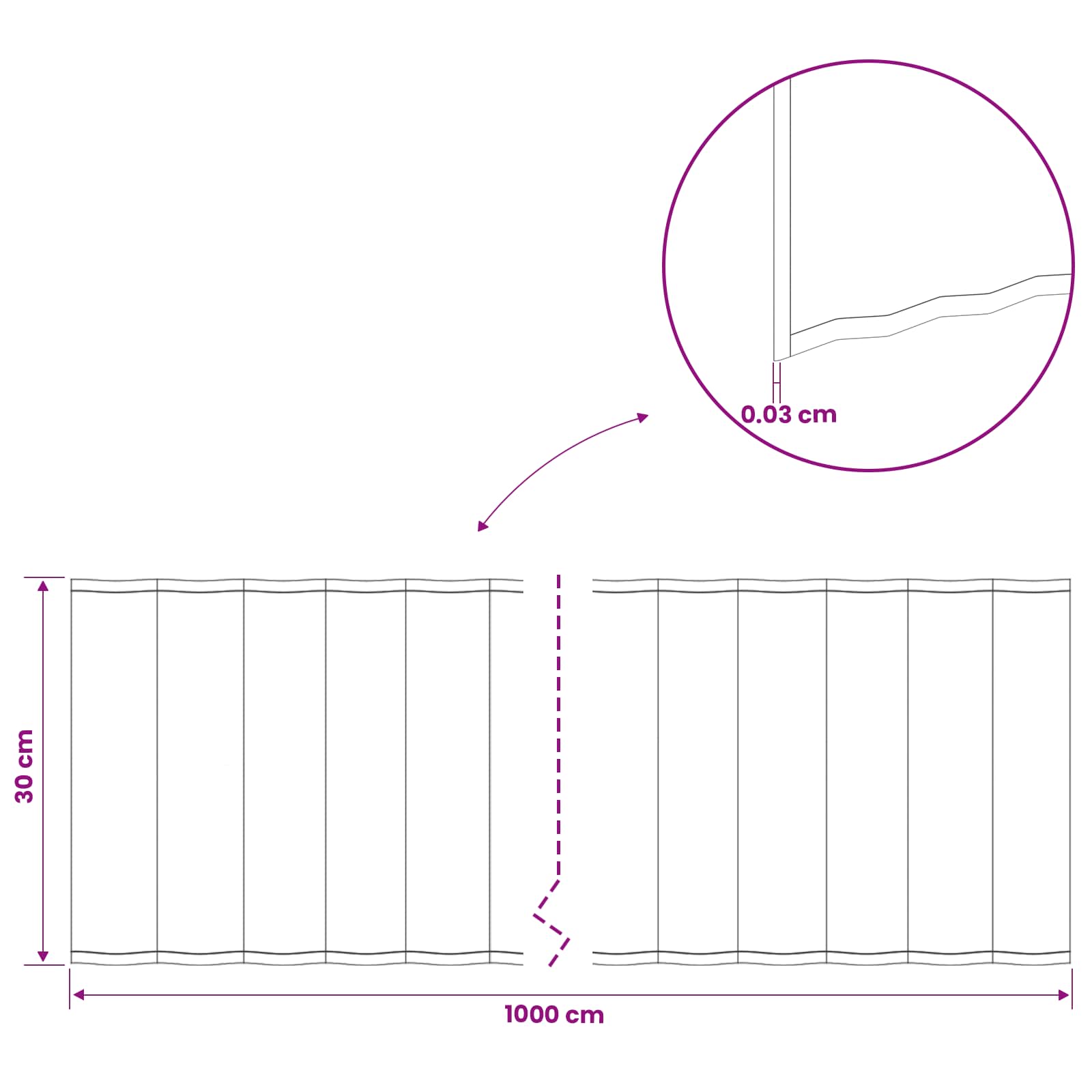 vidaxl Krawężnik do trawnika 10 m x 30 cm Stal ocynkowana srebrny