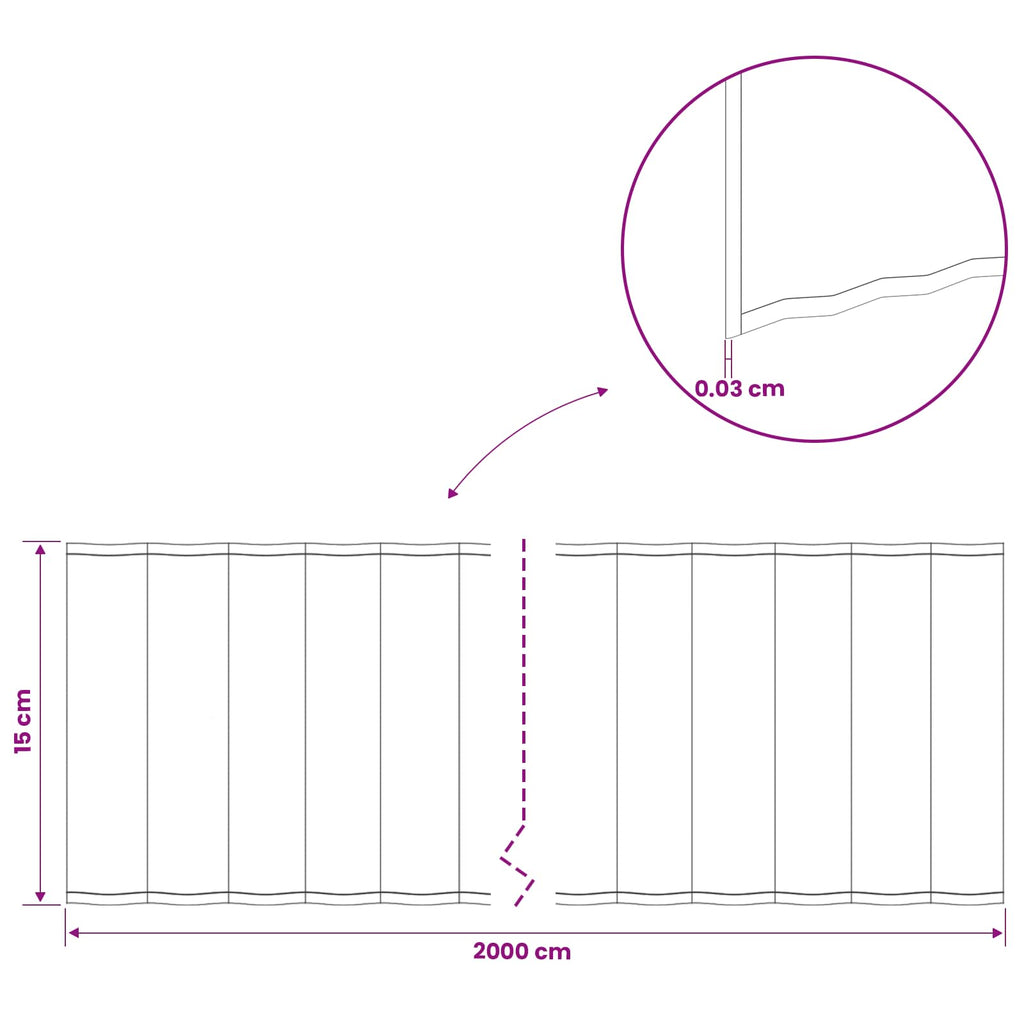 vidaxl Krawężnik do trawnika 20 m x 15 cm Stal ocynkowana srebrny