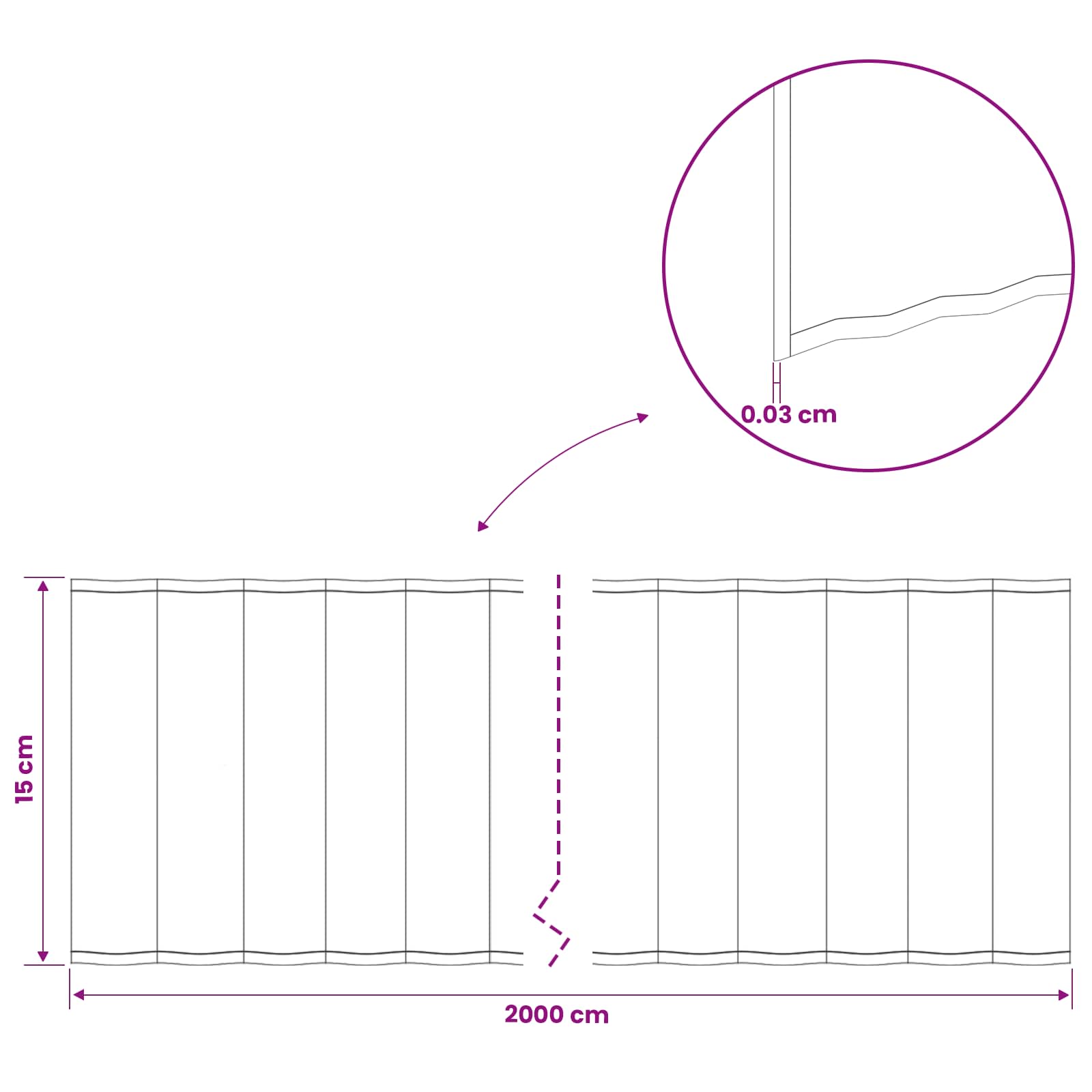 vidaxl Krawężnik do trawnika 20 m x 15 cm Stal ocynkowana srebrny
