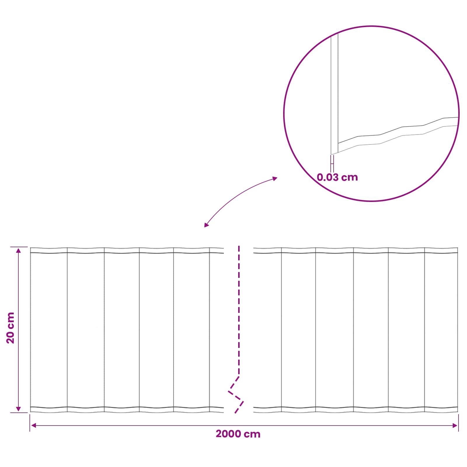 vidaxl Krawężnik do trawnika 20 m x 20 cm Stal ocynkowana srebrny