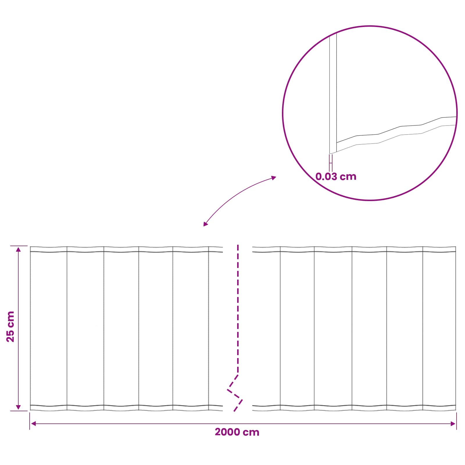 vidaxl Krawężnik do trawnika 20 m x 25 cm Stal ocynkowana srebrny