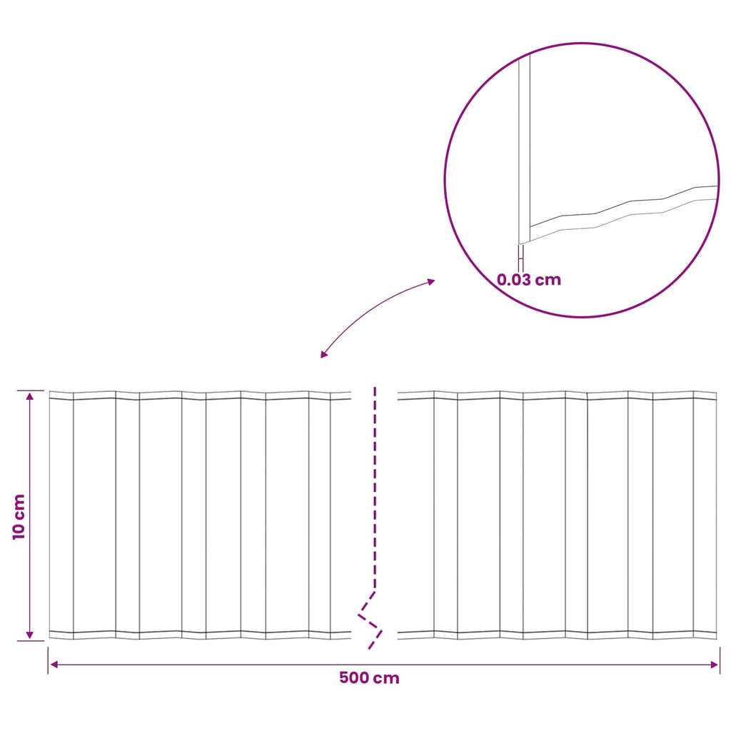 vidaxl Krawężnik do trawnika 5 m x 10 cm Stal ocynkowana srebrny