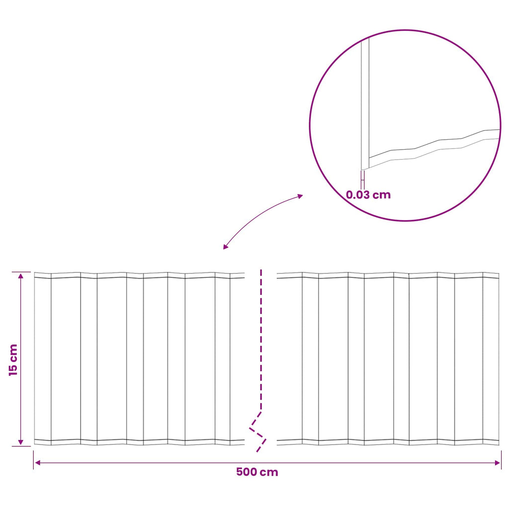 vidaxl Krawężnik do trawnika 5 m x 15 cm Stal ocynkowana srebrny