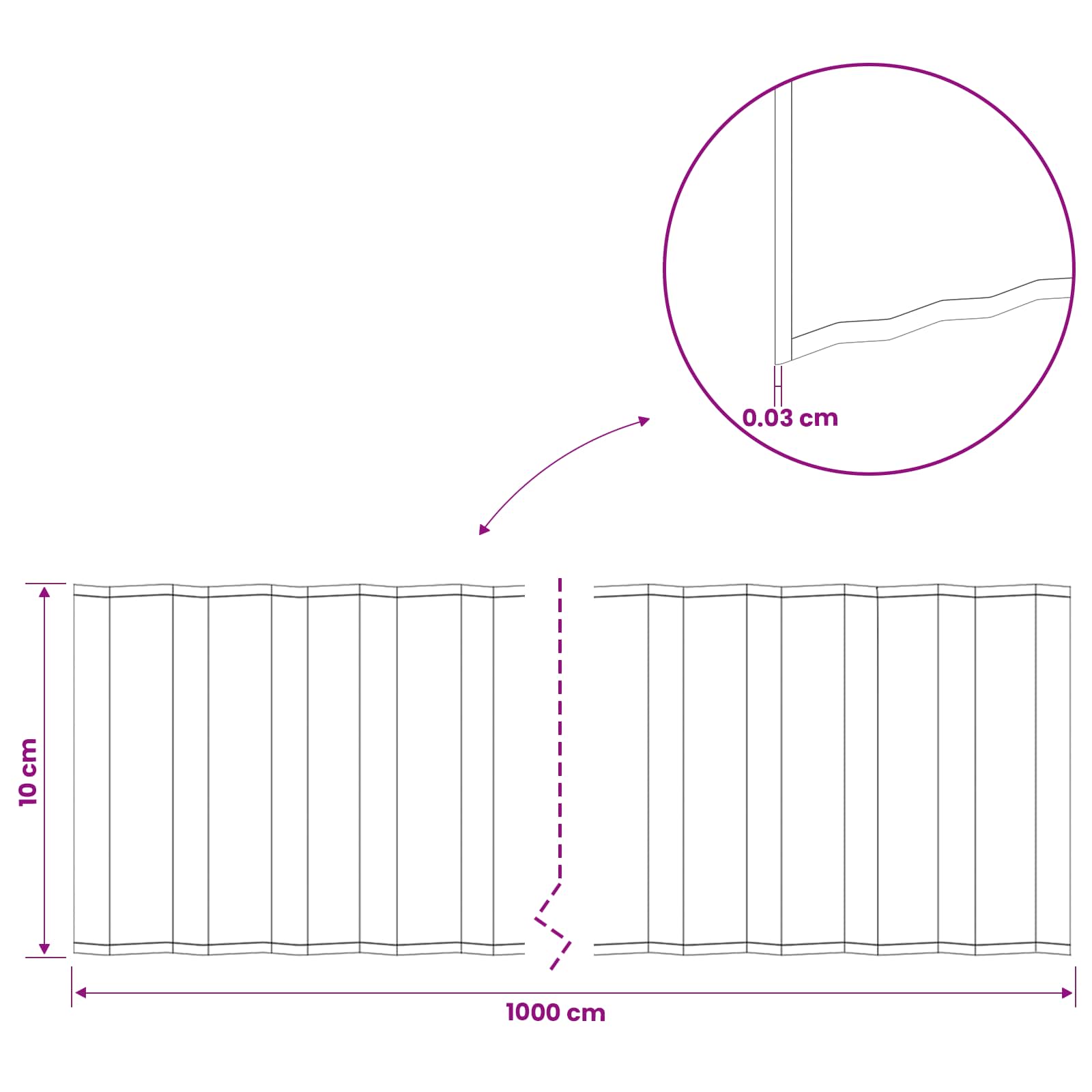 vidaxl Krawężnik do trawnika 10 m x 10 cm Stal ocynkowana srebrny