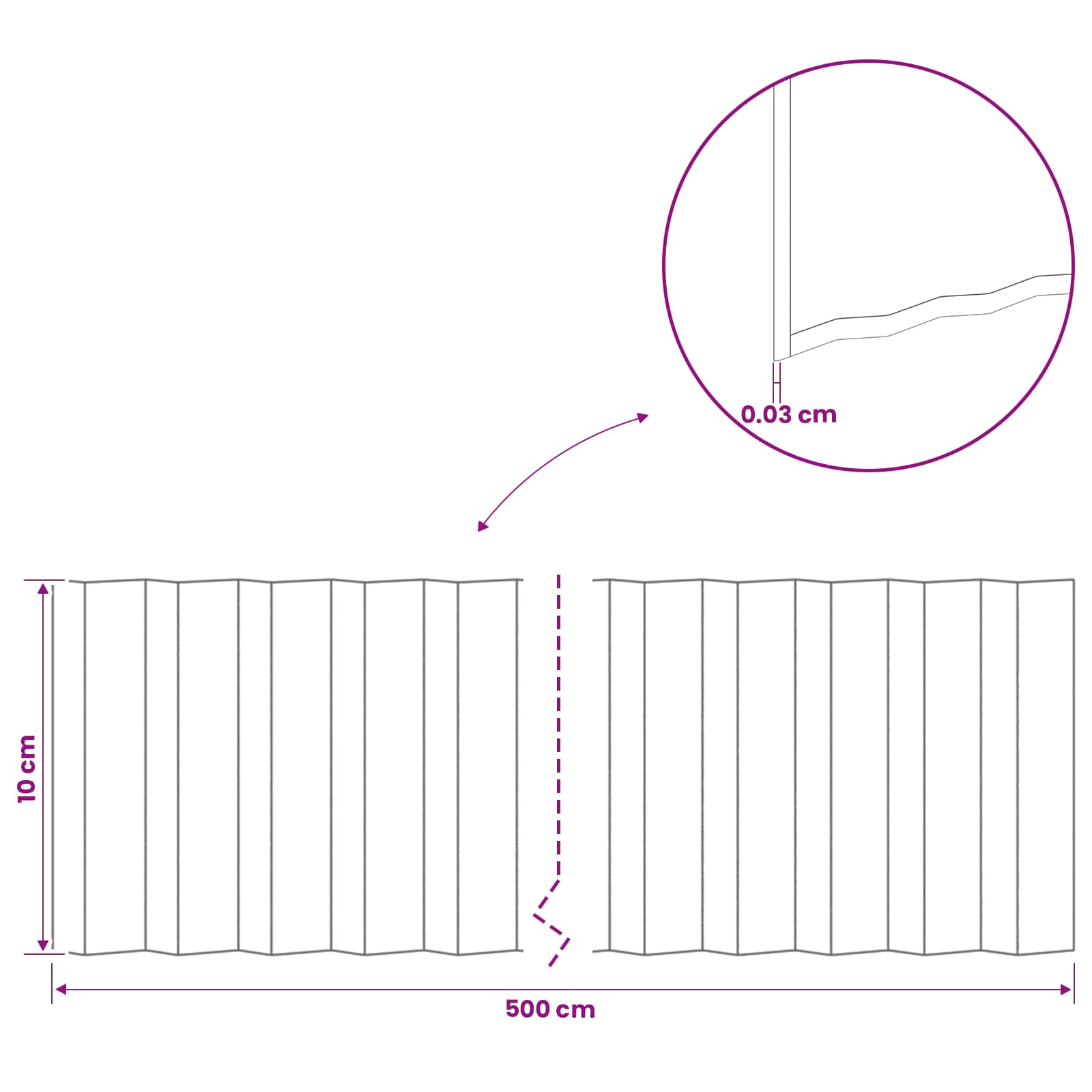 vidaxl Krawężnik do trawnika 5 m x 10 cm Stal ocynkowana srebrny