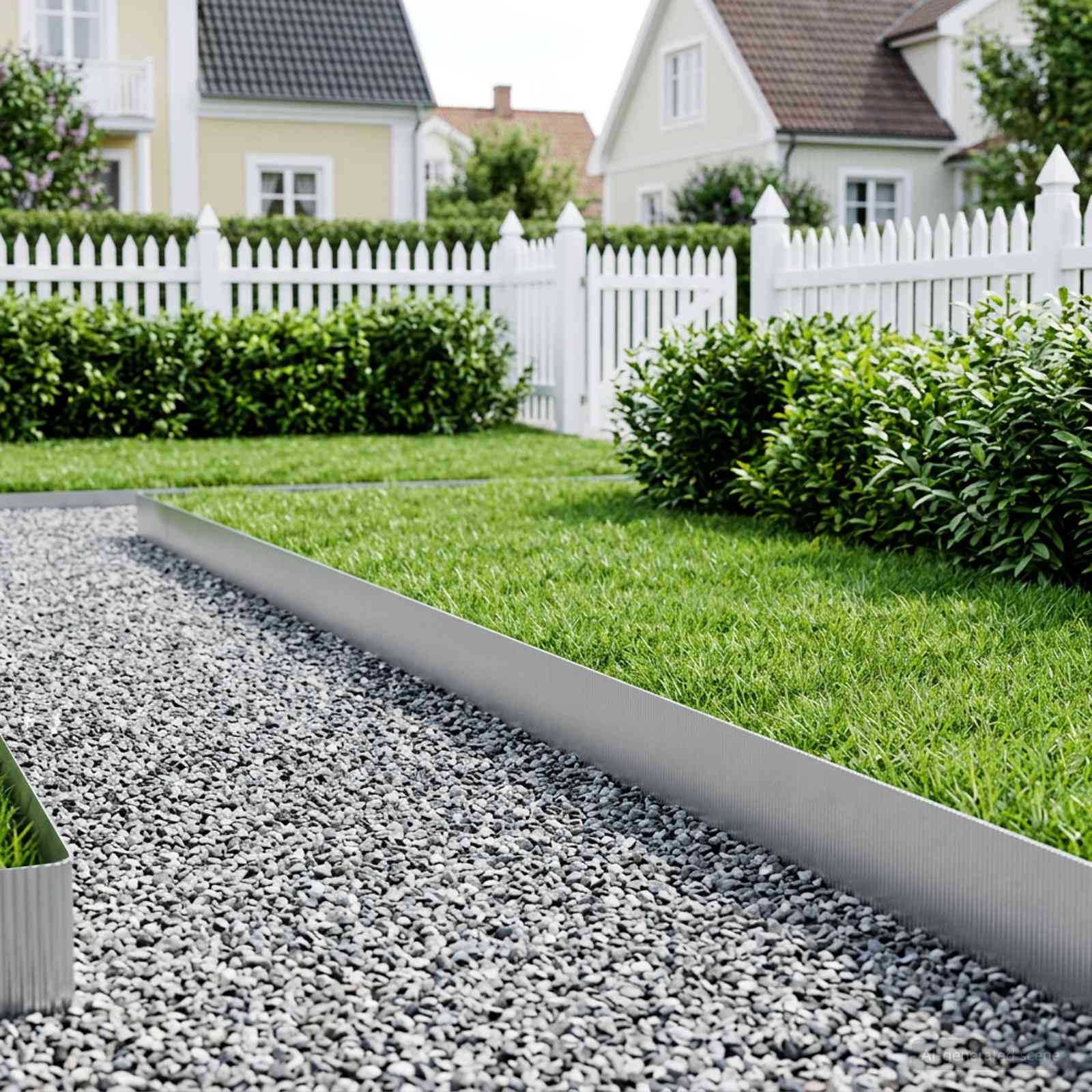 vidaxl Krawężnik do trawnika 5 m x 20 cm Stal ocynkowana srebrny