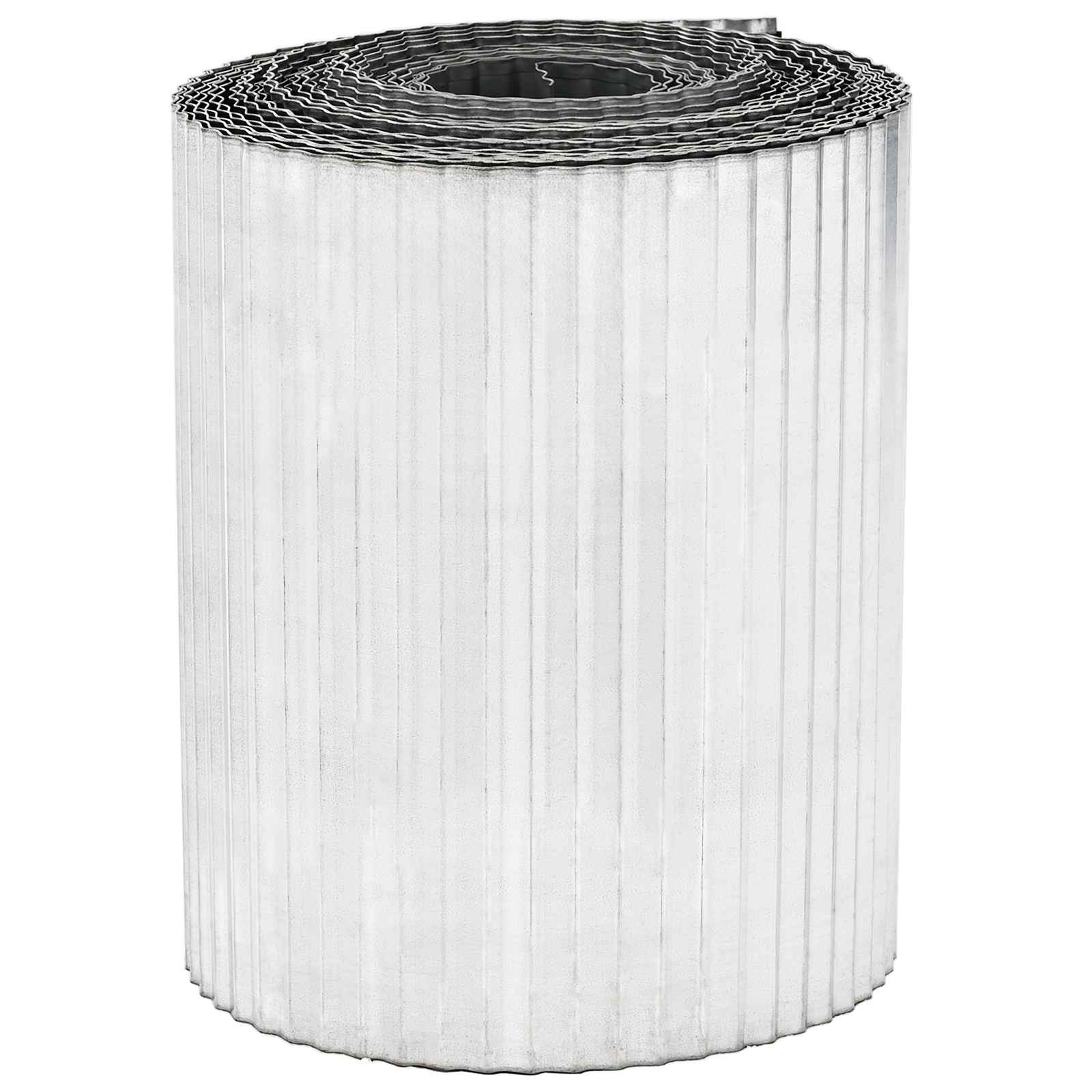 vidaxl Krawężnik do trawnika 5 m x 20 cm Stal ocynkowana srebrny