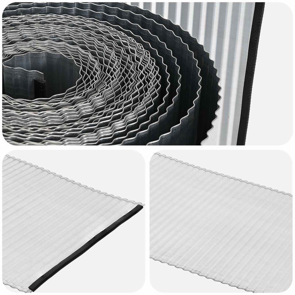 vidaxl Krawężnik do trawnika 5 m x 30 cm Stal ocynkowana srebrny