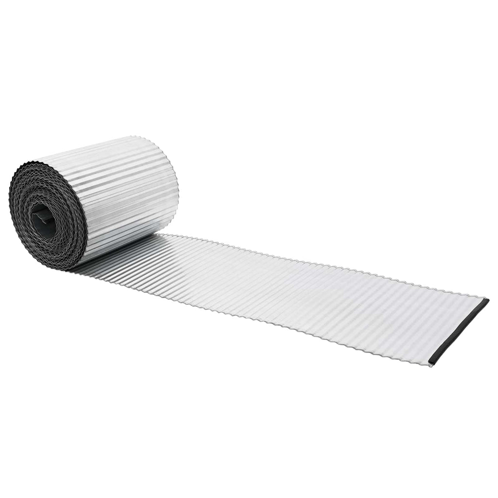 vidaxl Krawężnik do trawnika 10 m x 25 cm Stal ocynkowana srebrny