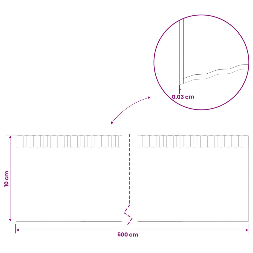 vidaxl Krawężnik do trawnika 5 m x 10 cm Stal ocynkowana srebrny